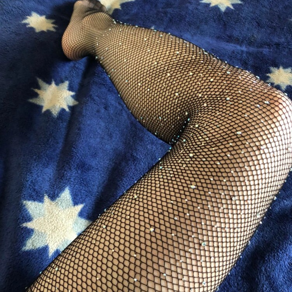 ❤️HOST PICK🌟🌟🌟RATED🌟Rhinestone net stockings - Picture 3 of 7